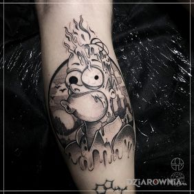 Homer simpson w ogniu