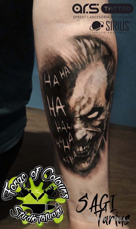 Tatuaż joker - twarze