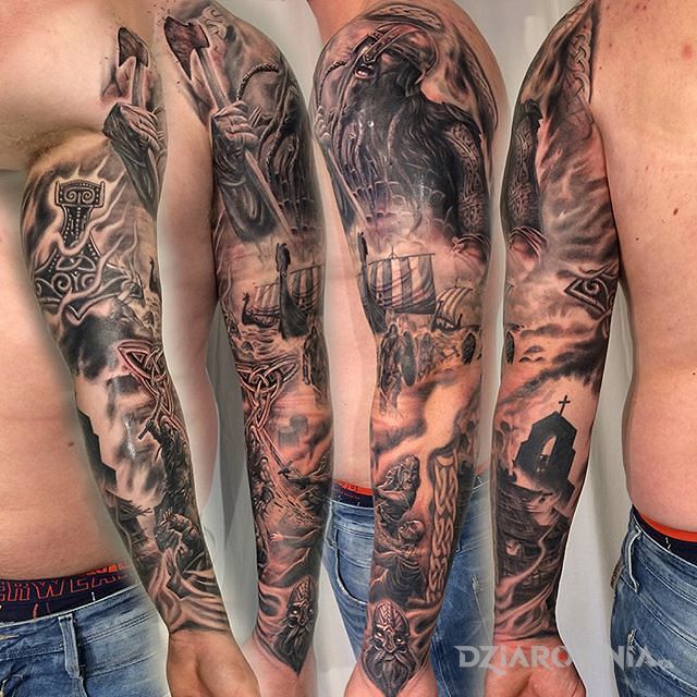 Tatuaż dzieło - rękawy