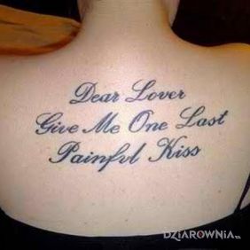 Dear Lover, Give me One Last Painful Kiss