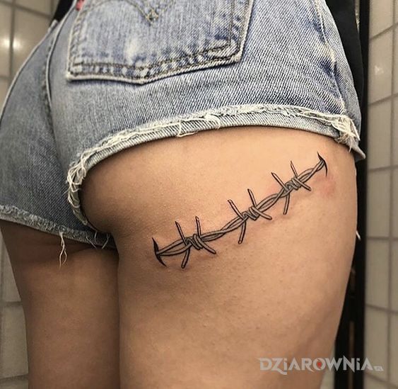 Tatuaż drut kolczasty - seksowne