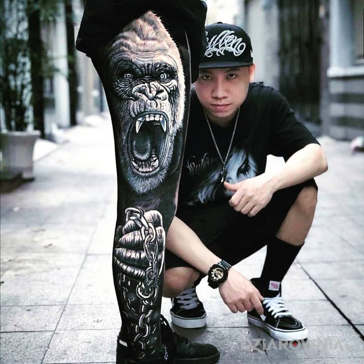 Tatuaż gorilla - zwierzęta