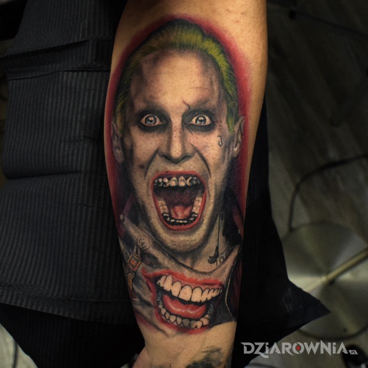 Tatuaż gangsta joker - twarze