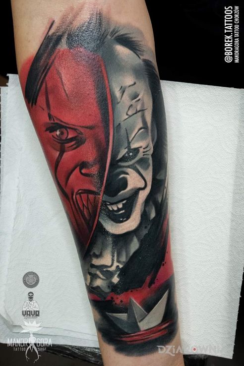 Tatuaż pennywise - twarze