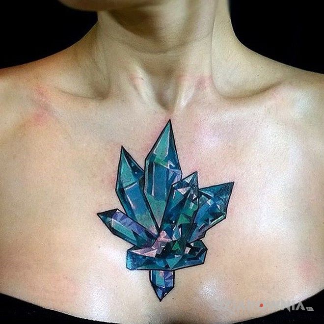 Tatuaż kryształ - 3D