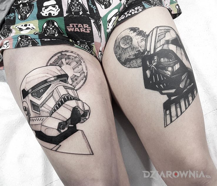 Tatuaż vader  stormtrooper  star wars  gwiezdne wojny - postacie
