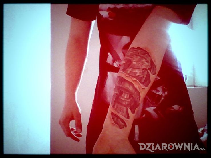 Tatuaż bio-przedramie - 3D