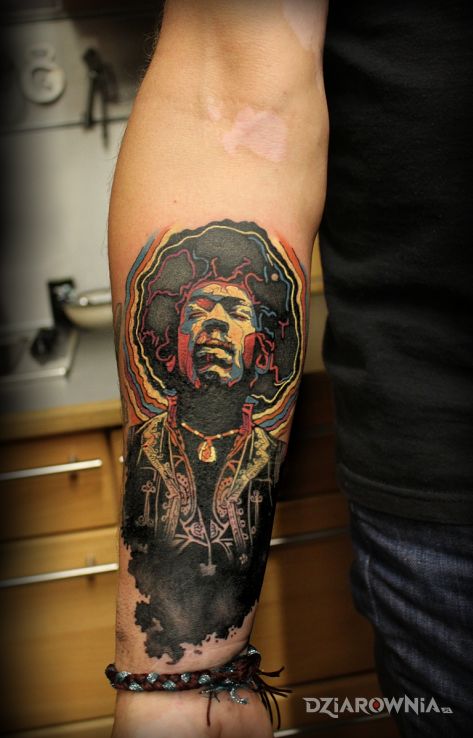 Tatuaż jimi hendrix - gwiazdy