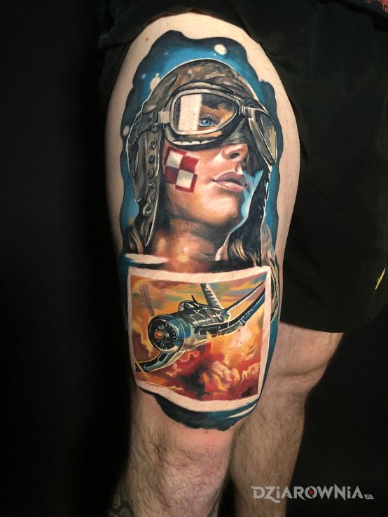 Tatuaż fly away - twarze