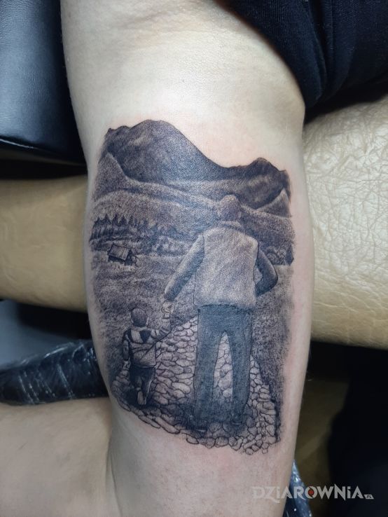 Tatuaż spacer hala gasienicową - postacie