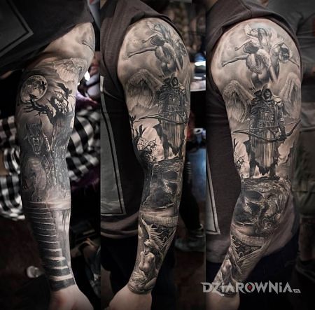 Tatuaż łowca potworów - 3D