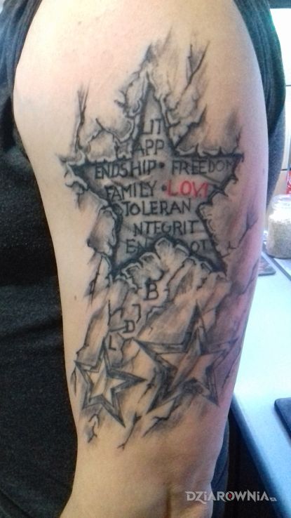 Tatuaż gwiazda cd - 3D