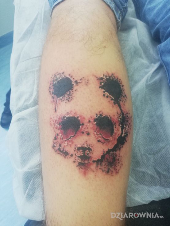 Tatuaż panda - kolorowe
