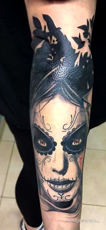 Tatuaż santa muerte - demony