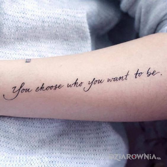 Tatuaż życiowy wybór - napisy