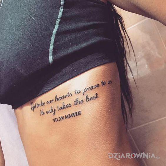 Tatuaż złamane serduszko - napisy