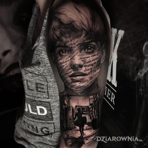 Tatuaż wypisane na twarzy - 3D