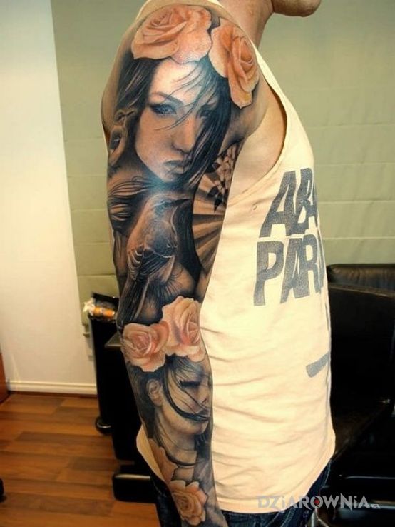 Tatuaż geisha - rękawy