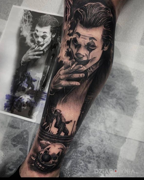Tatuaż nowy joker - twarze