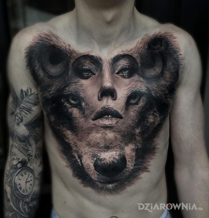 Tatuaż trzy w jednym - postacie