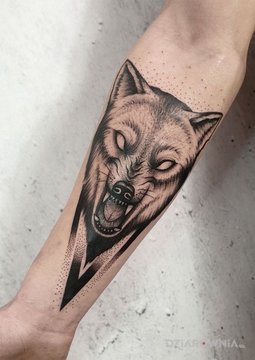 Tatuaż wilkor - zwierzęta