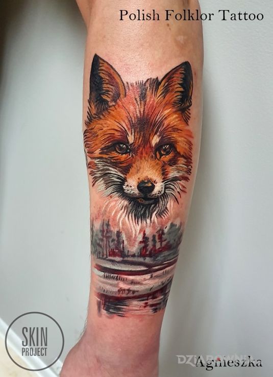 Tatuaż lis - zwierzęta