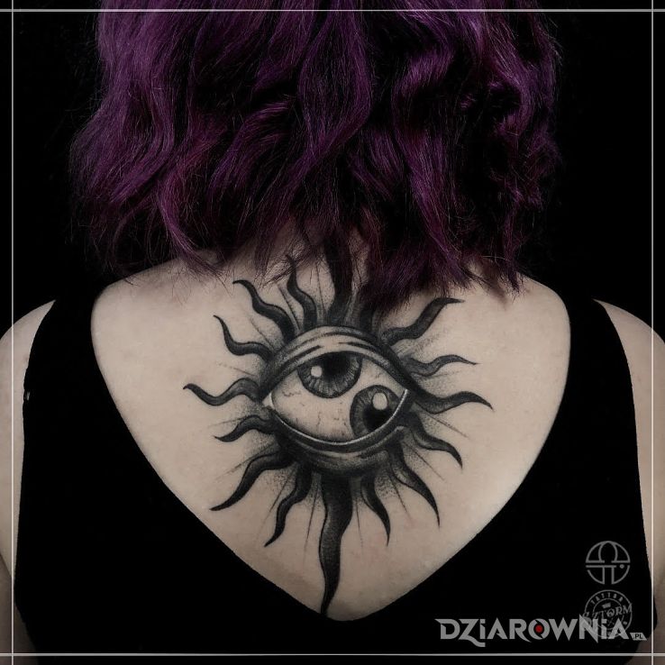 Tatuaż w co patrzysz - czarno-szare