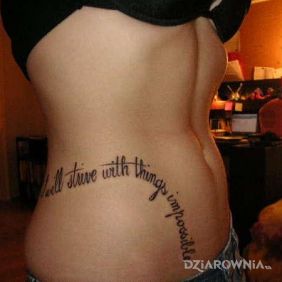 I will strive with things impossible