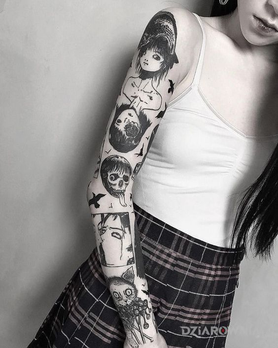 Tatuaż nietuzinkowy rekaw - rękawy