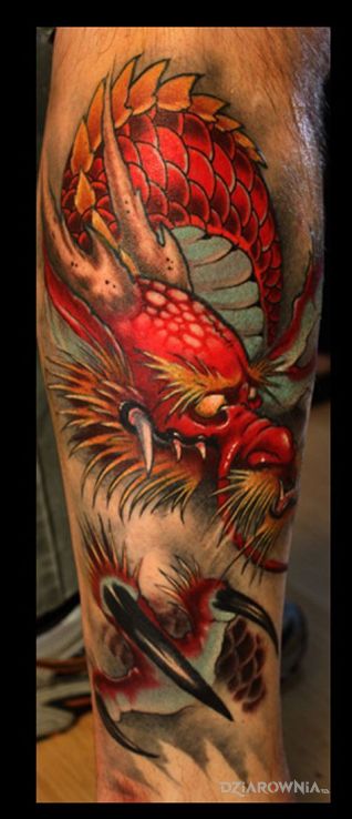 Tatuaż smok - kolorowe