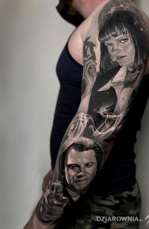 Tatuaż pulp fiction - postacie