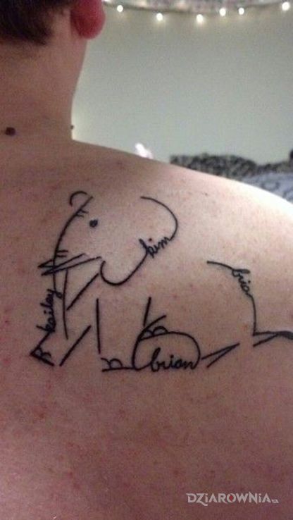 Tatuaż imiona - napisy