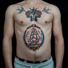 Old schoolowy statek dla marynarza