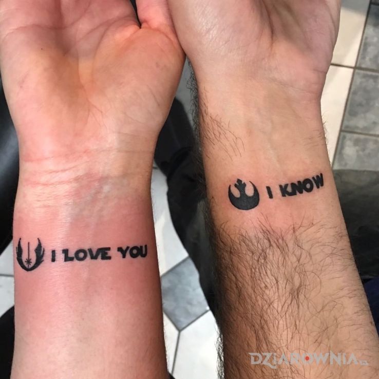 Tatuaż cytat ze star wars - napisy