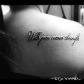 With pain come strength
