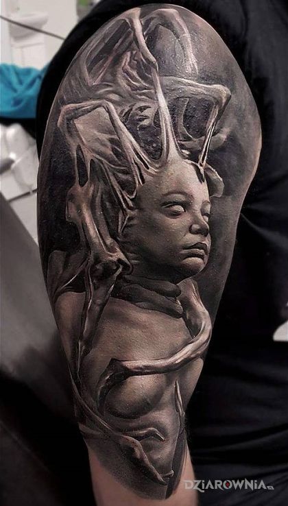 Tatuaż kosmitka - 3D