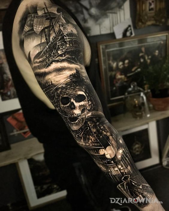 Tatuaż rękaw z prawdziwego zdarzenia - 3D