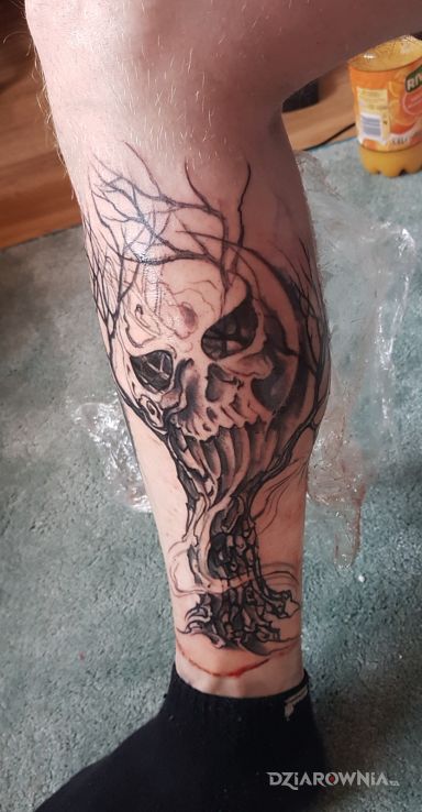 Tatuaż drzewo czaszka - czaszki