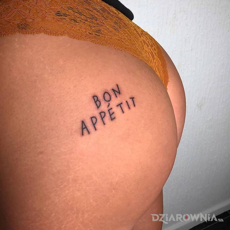 Tatuaż smacznego - napisy