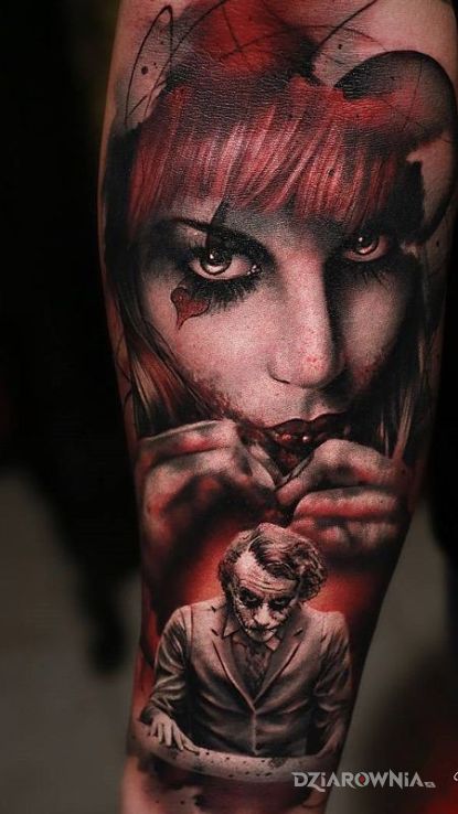 Tatuaż harley quinn - postacie