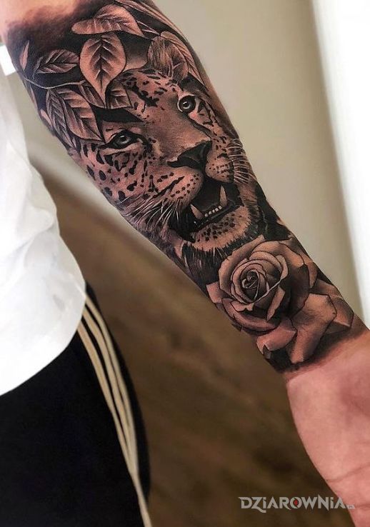 Tatuaż lampart - 3D