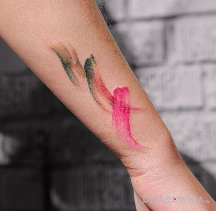 Tatuaż kolorowe szlaczki - pozostałe