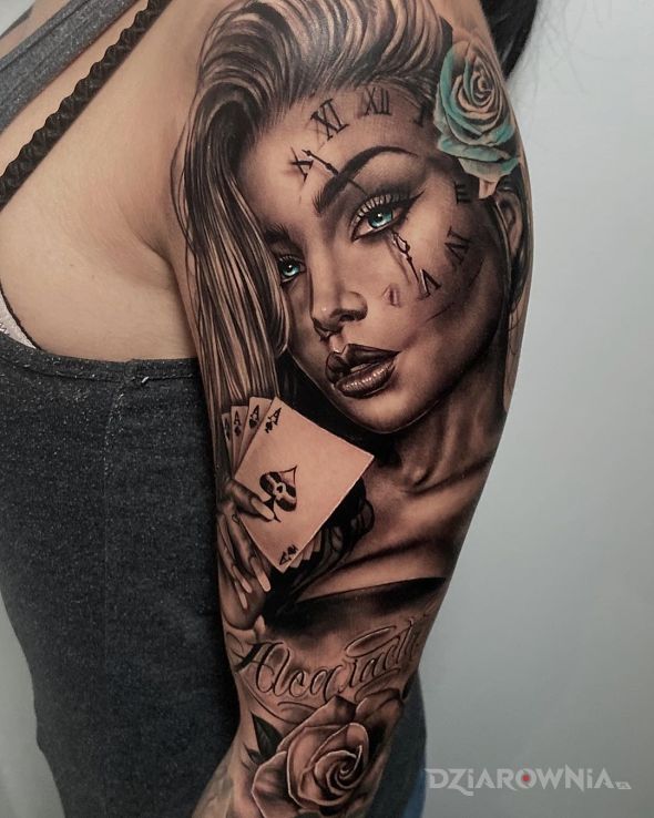 Tatuaż same asy - twarze