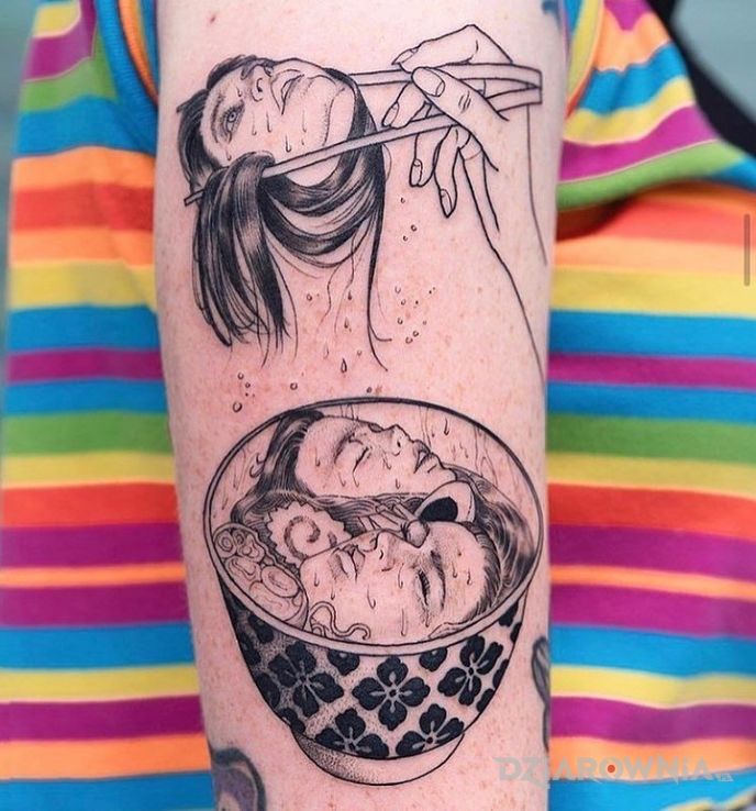 Tatuaż smaczne główki - graficzne / ilustracyjne