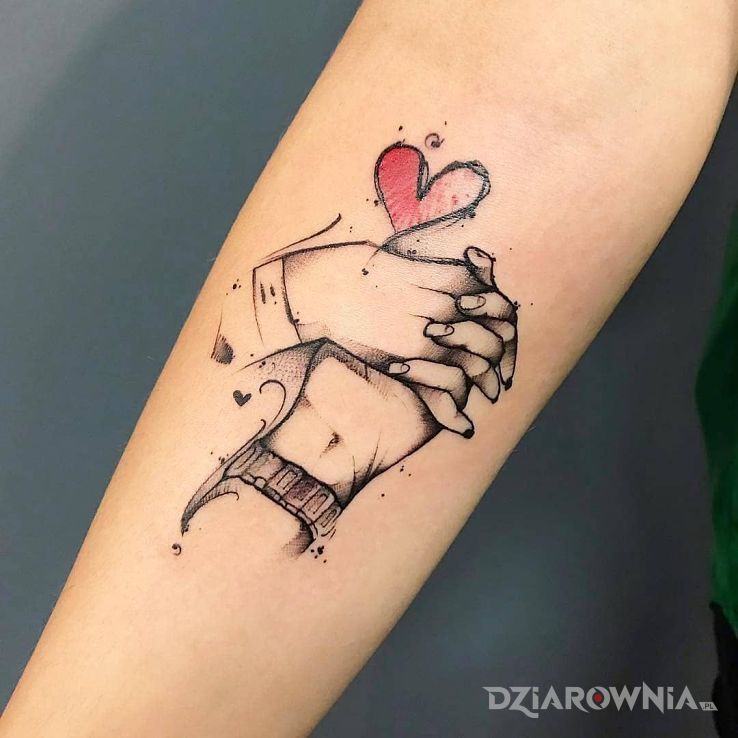 Tatuaż rączki - graficzne / ilustracyjne
