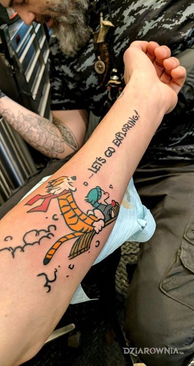 Tatuaż lets go exploring - postacie