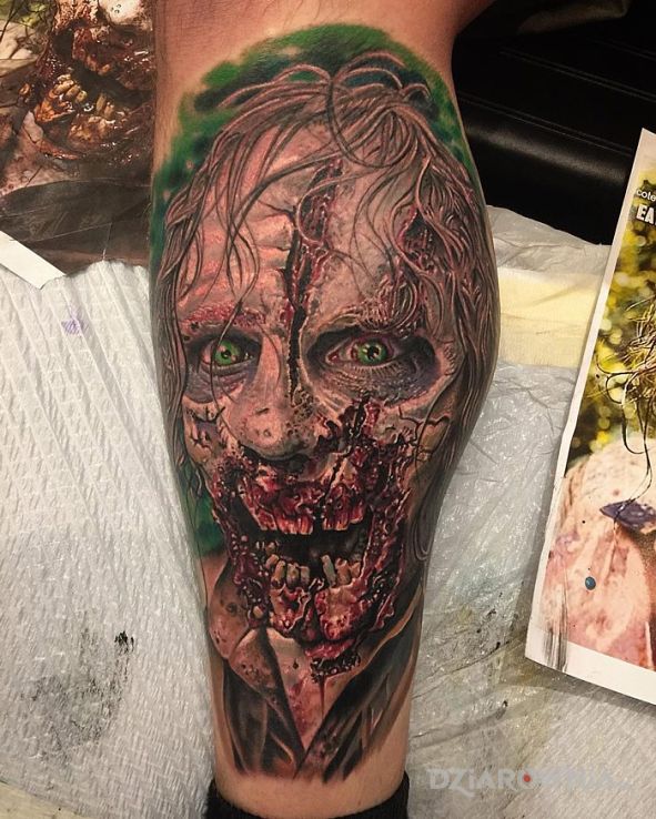 Tatuaż zombie - realistyczne