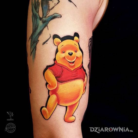 Tatuaż kubuś puchatek - kolorowe