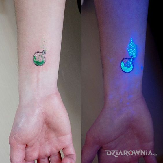 Tatuaż  świecący w ciemności - święcące w ciemności