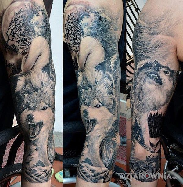 Tatuaż moc pelni - rękawy